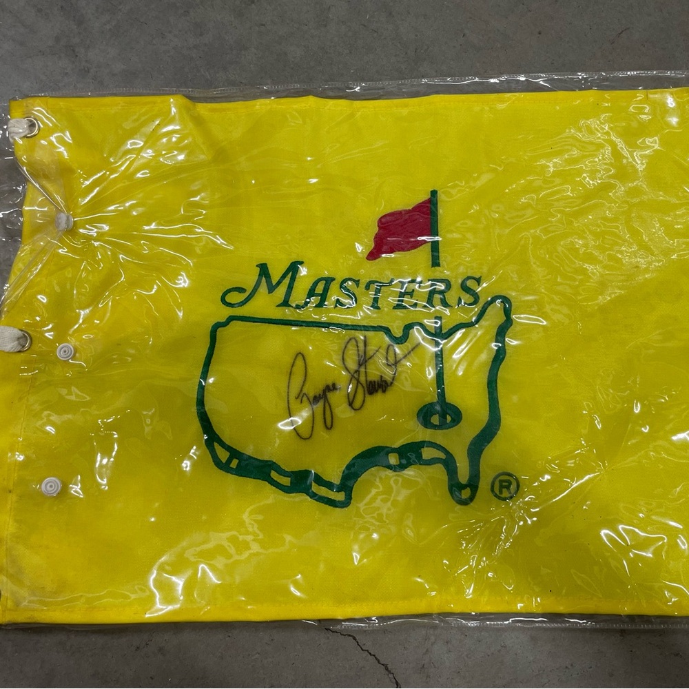 Payne Stewart Autograph Signed Master’s Pin Flag.